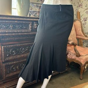 High end designer Italy Tight hip skirt Cotton Unique Pattern Tulip Raw edges